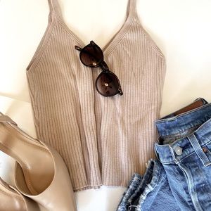 DIVIDED Nude Tank Top